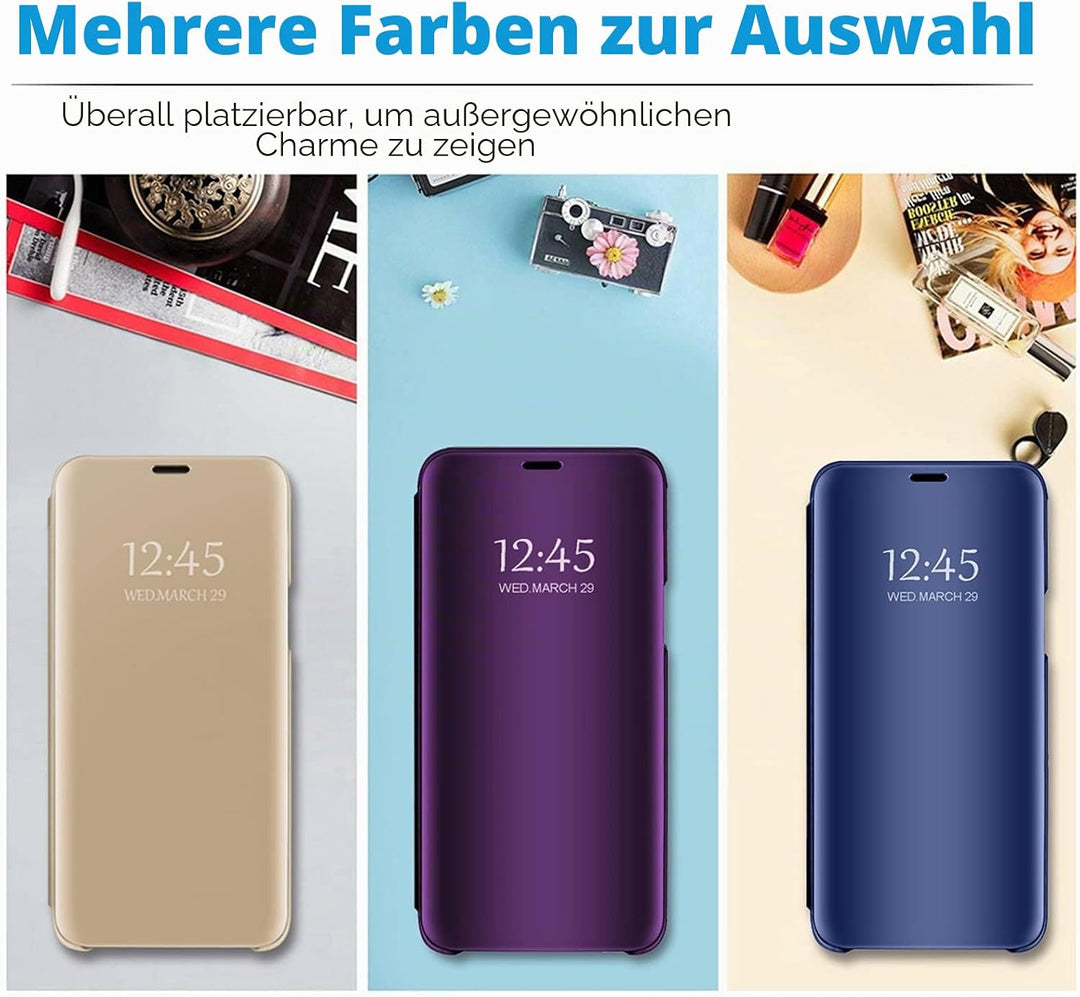 für Samsung S26 Ultra Hülle Clear View Spiegel Handyhülle für Samsung Galaxy S26 Ultra Flip Case Han