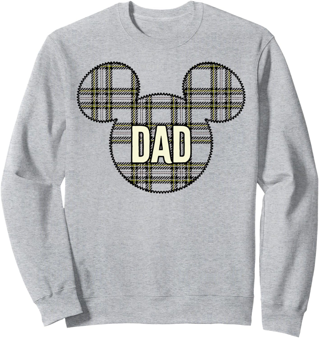 Disney Mickey And Friends Christmas Plaid Mickey Dad Sweatshirt