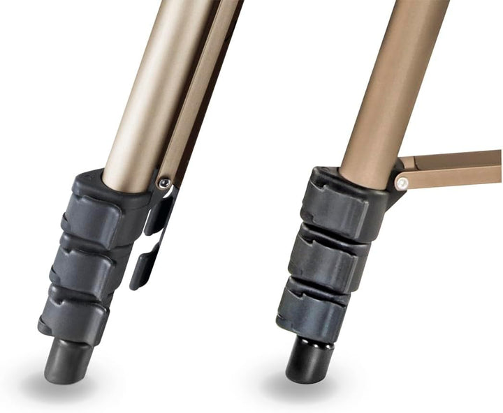 Hama Leichtes Einsteiger-Dreibeinstativ mit 3-Wege-Kopf, Star 700 EF Digital 125-3D, Champagner 42 -