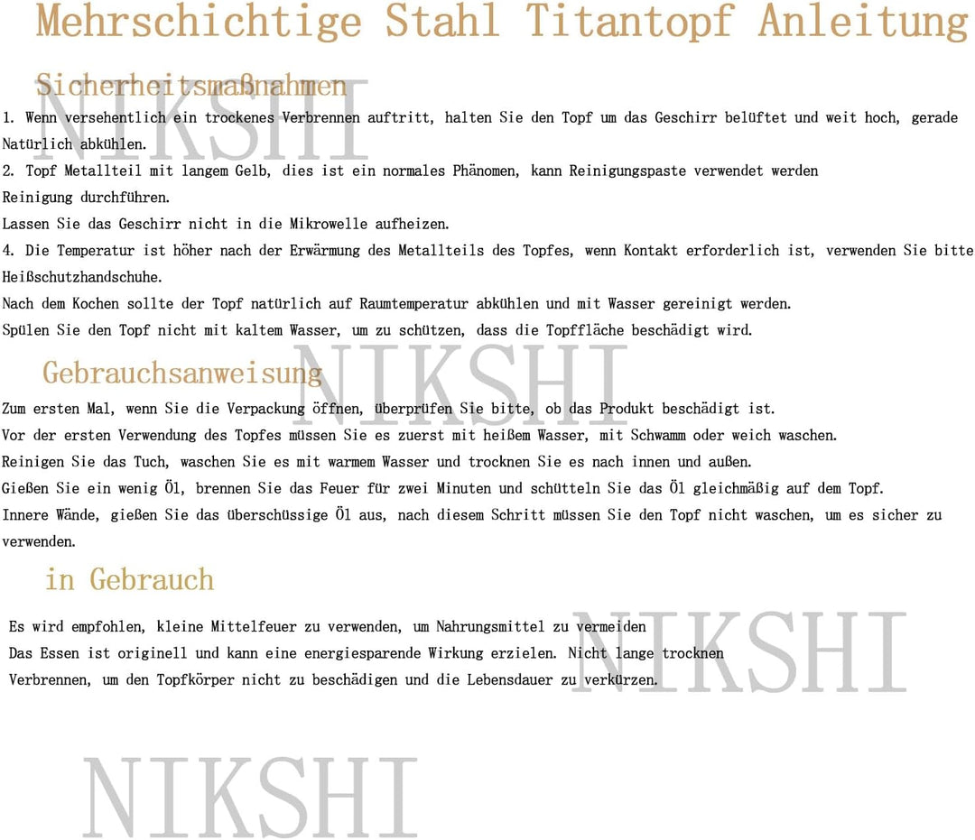 Titan Bratpfanne, Titanium Pfanne Unbeschichtet, Titanium Hammered Pan Pro mit Deckel, Antihaft Tita