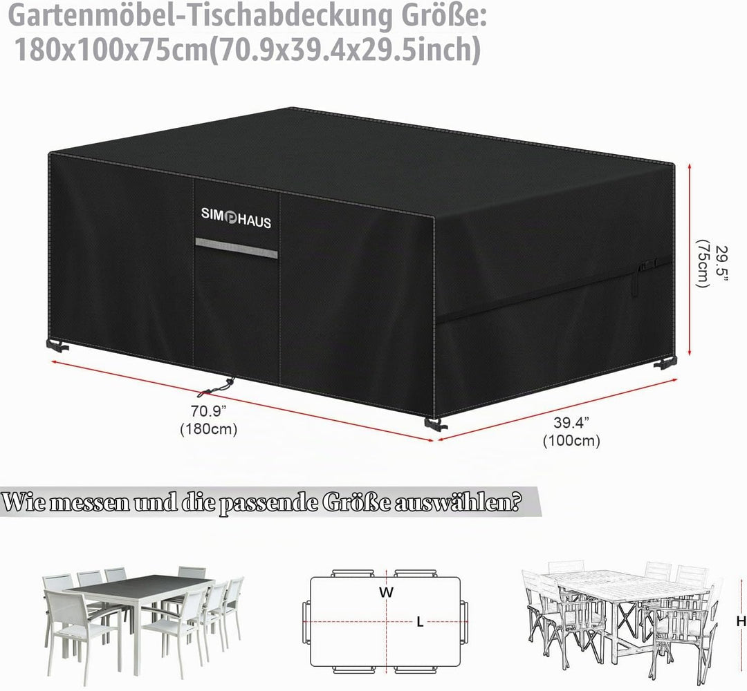 Abdeckung Gartenmöbel Winterfest Abdeckplane Gartenmöbel | Tischabdeckung Outdoor Wetterfest, Balkon