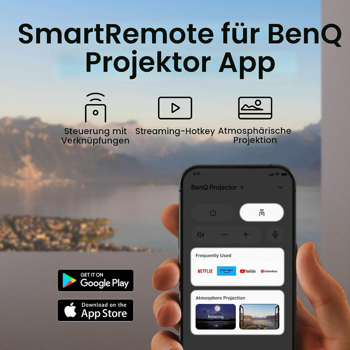 BenQ TK705STi 4K HDR Kurzdistanz Beamer, 3000 ANSI-Lumen, Google TV, Netflix, geringer Input-Lag, au