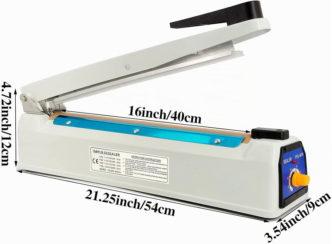 Folienschweissgerät Heisssiegelgerät 400mm Heisssiegelmaschine Eisengehäuse Balkenschweissgerät 5mm