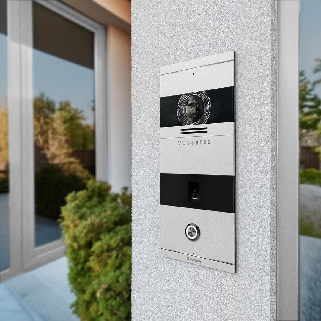 Metzler VDM10 2.0 Video Sprechanlage mit türöffner und Fingerprint, Anschluss 2-Draht IP, Türsprecha