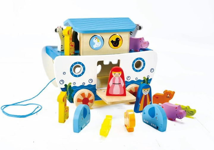 Hape E8049 - Nachzieh-Arche, Holzspielzeug