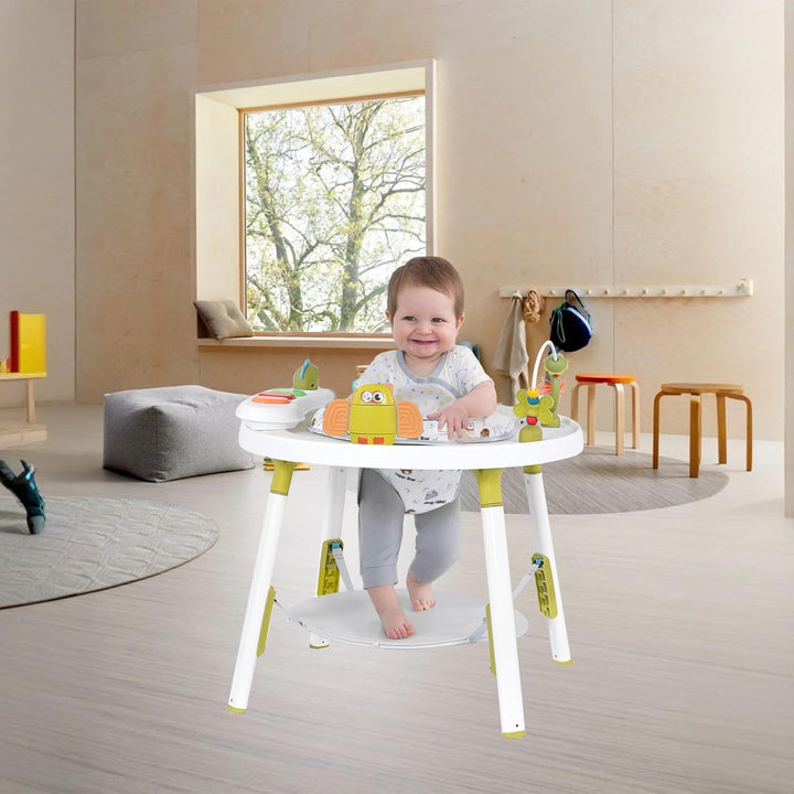 UBRAVOO Baby-Aktivitätszentrum, 3-in-1 Baby Lauflernhilfe mit abnehmbaren Spielzeugen und 360° Drehb
