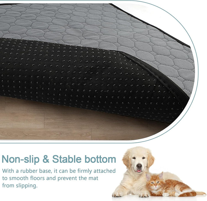 2 Stück Welpenunterlagen Waschbar, 100 × 75cm Super Saugfähig PIPI Matten für Hunde, Wiederverwendba