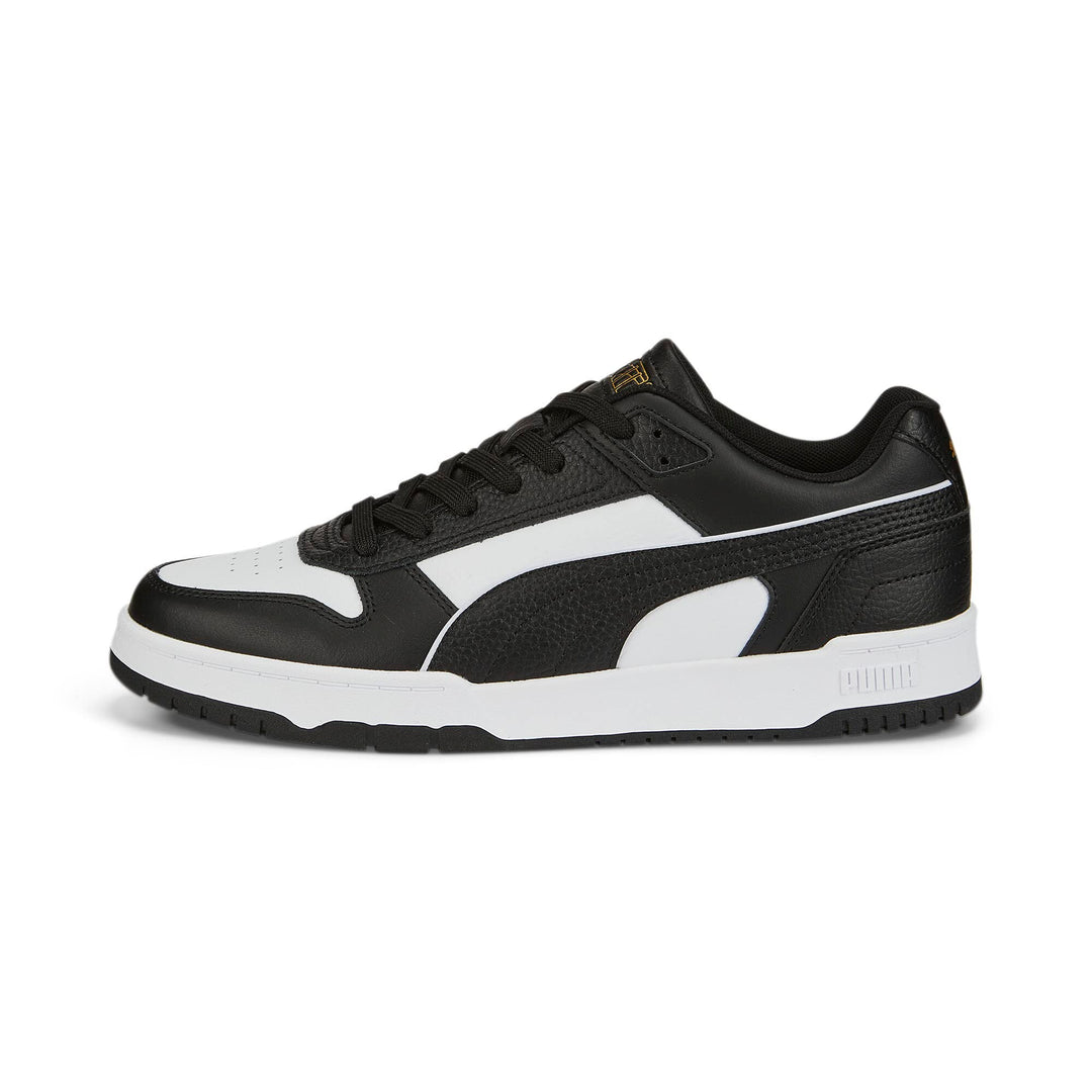 PUMA Unisex Rbd Game Low Leichtathletik-Schuh 44.5 EU Puma Black Puma White Puma Team Gold, 44.5 EU