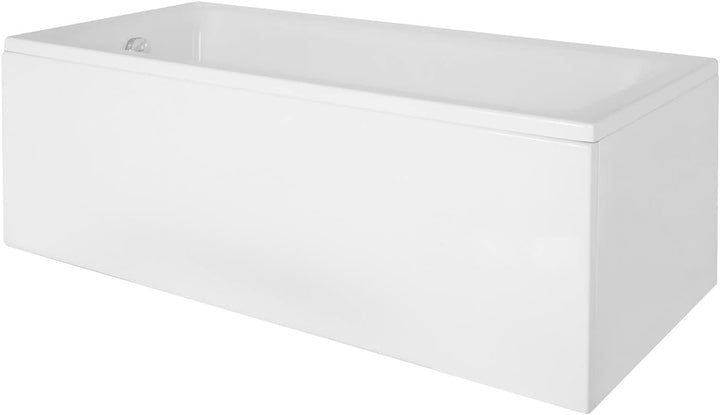 BADLAND Badewanne Original Weiss Acryl Wanne Rechteck TALIA 160x75 KOMPLETTSET SET mit Weiss Acrylsc