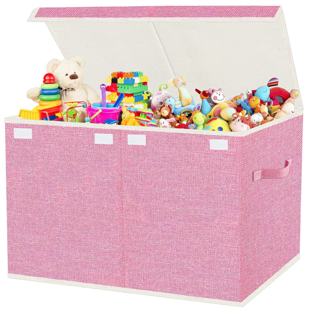 VERONLY Spielzeugkiste Aufbewahrungsbox mit Deckel Kinderzimmer- 83L Faltbar Gross Spielzeug Aufbewa