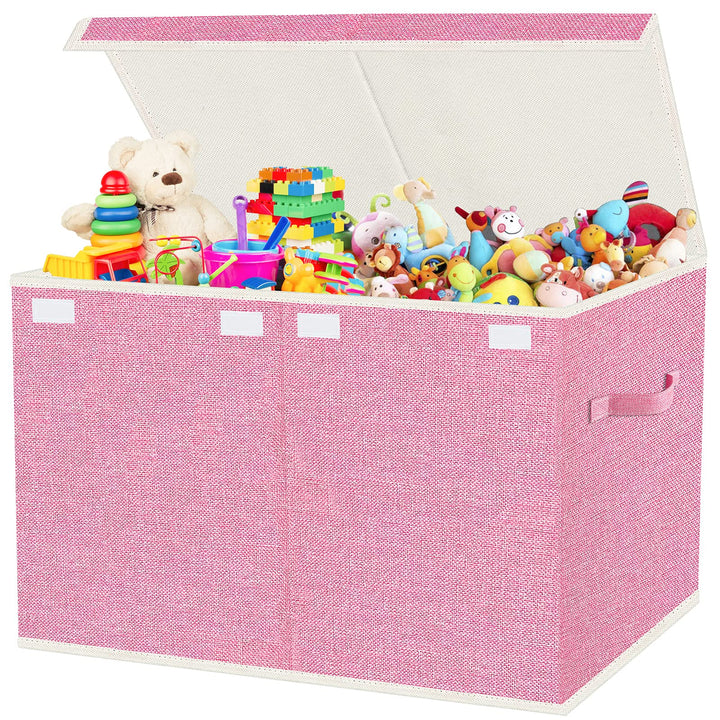 VERONLY Spielzeugkiste Aufbewahrungsbox mit Deckel Kinderzimmer- 83L Faltbar Gross Spielzeug Aufbewa