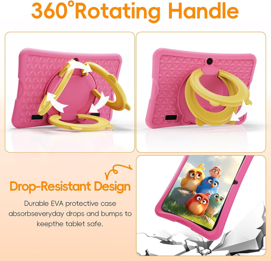DigiLand 10,1-Zoll-Kinder-Tablet, Android 15-Tablets mit Schutzhülle, RAM 6GB + ROM 32GB, 1280 * 800