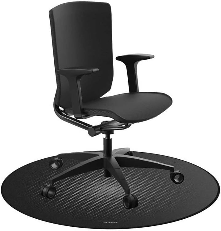 Trust Gaming Mika Runde Bodenschutzmatte, 117 cm, rutschfeste Unterseite, Abriebfest, Stuhlunterlage
