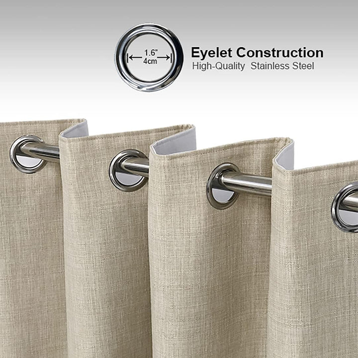always4u Vorhang Blickdicht 100% mit Ösen, Elegente Gardinen Wohnzimmer Modern Abdunkelnde Vorhänge
