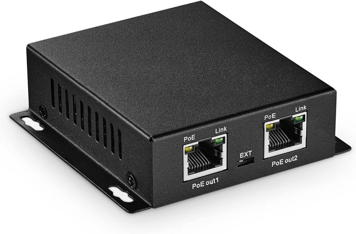 MokerLink 3-Ports Gigabit PoE Passthrough Switch, IEEE 802.3af/at PoE Repeater, 100/1000Mbps, 1 PoE