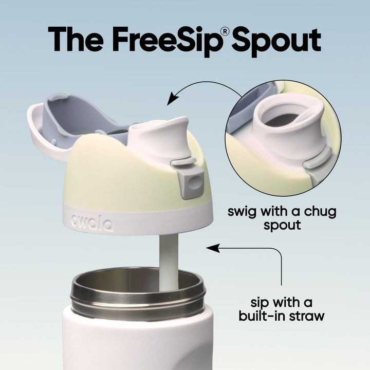 Owala FreeSip Isolierte Edelstahl Trinkflasche mit Strohhalm, 710 ml – BPA-frei, optimal für Sport,