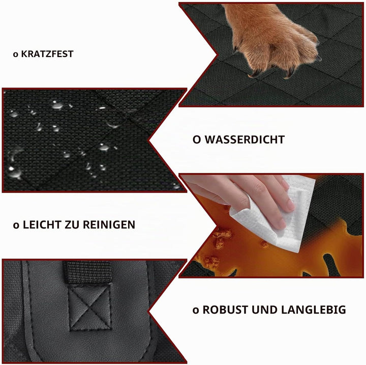Hundedecke Auto Rückbank, Wasserdicht Hunde Autositzbezug, Kratzfest Autoschondecke Hund Rücksitz mi