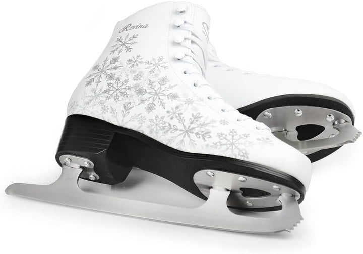 MADIVO SMJ Revina Damen Schlittschuhe Eiskunstlauf Eislaufschuhe Klassische Eislauf Weiss | Grössen:
