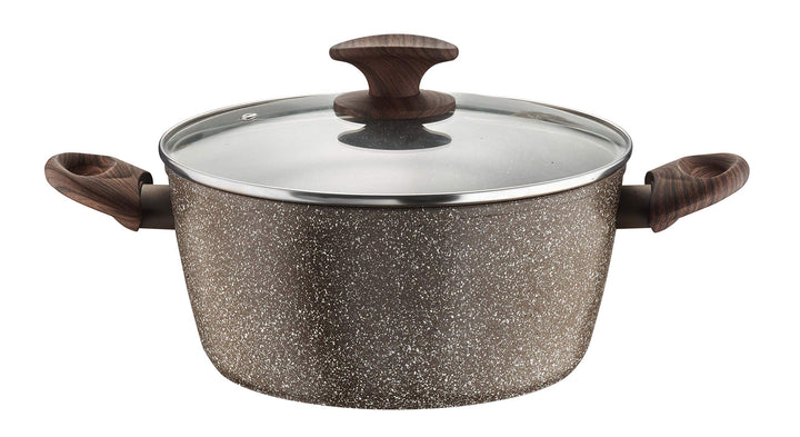 Pinti Aluminium Fleischtopf mit Deckel 20 cm Ø Serie Natura Antihaftbeschichtung Induktion