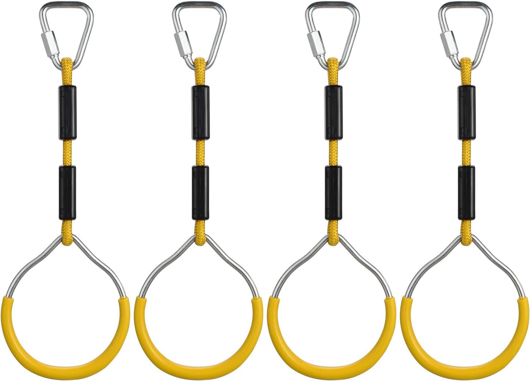 PELLOR Kinder Klettern Ringe, Multifunktions turnringe Kinder Trapeze Schaukel mit Kunststoff Turnri