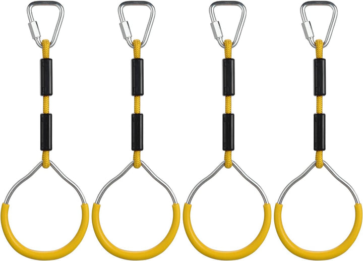 PELLOR Kinder Klettern Ringe, Multifunktions turnringe Kinder Trapeze Schaukel mit Kunststoff Turnri