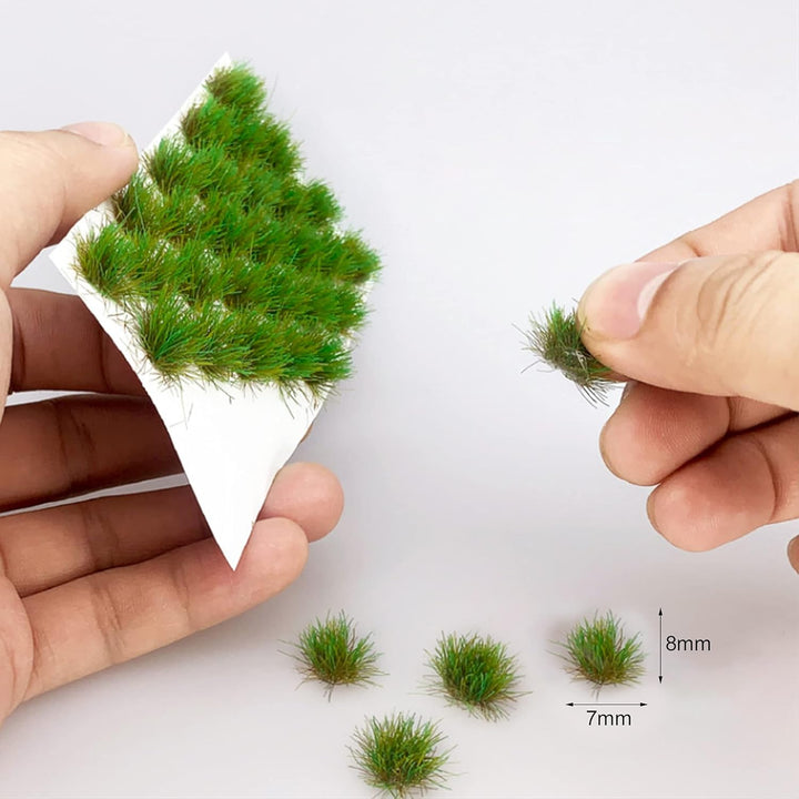 Cayway 128 Stück Static Grass Tuft Selbstklebende Statische Grass Statisches Grasbüschel, Gefälschte