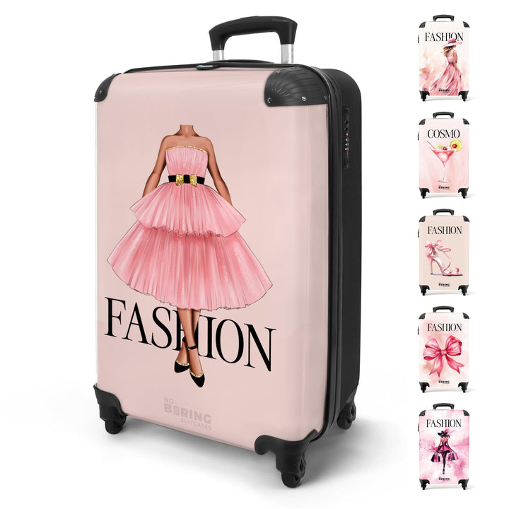 NoBoringSuitcases.com® Handgepäck Koffer 55x40x20 Personalisiert - Reisekoffer mit Rollen, Leichtgew