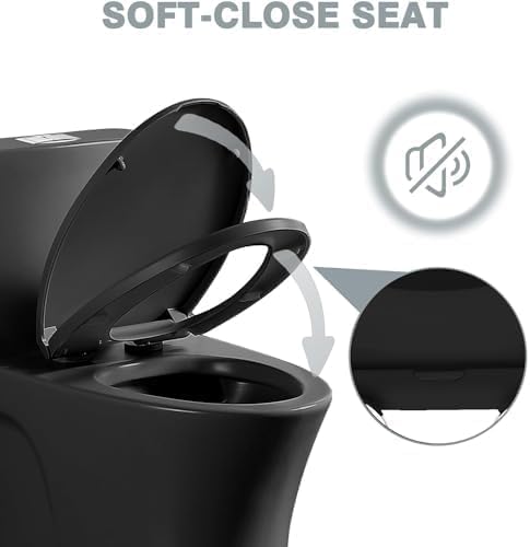 WC-Sitz Soft Close, Soft Close WC-Sitz mit Schnellverschluss für einfache Reinigung, Standard-Klo-To