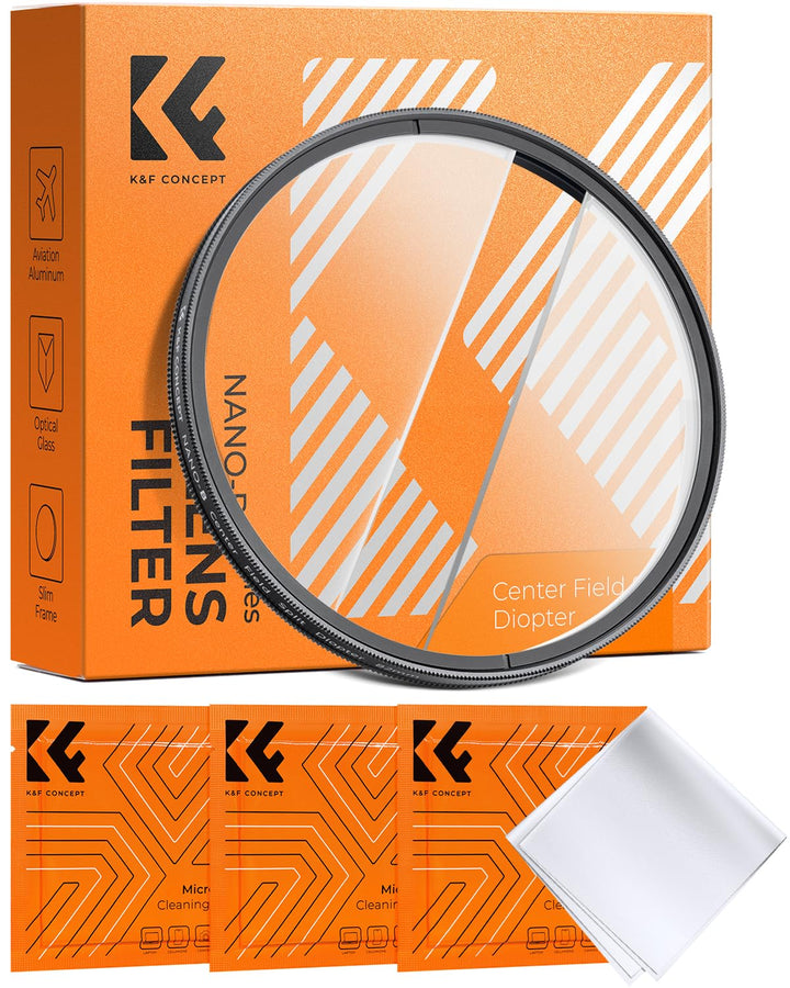 K&F Concept Nano-B Serie Split Dioptrien Prisma Spezialeffektfilter 82mm Mittelfeld geteilter Dioptr
