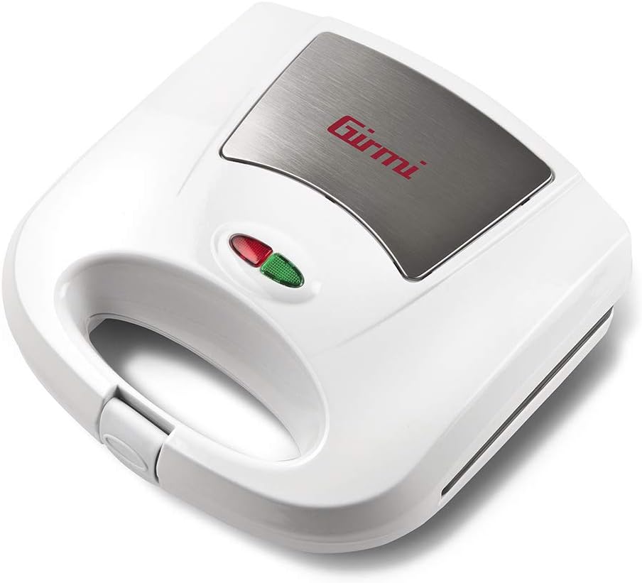 Girmi TS03 Toaster, 750 W, Antihaftplatten, Hitzebeständiger Griff mit Verschluss, Betriebs- und Tem