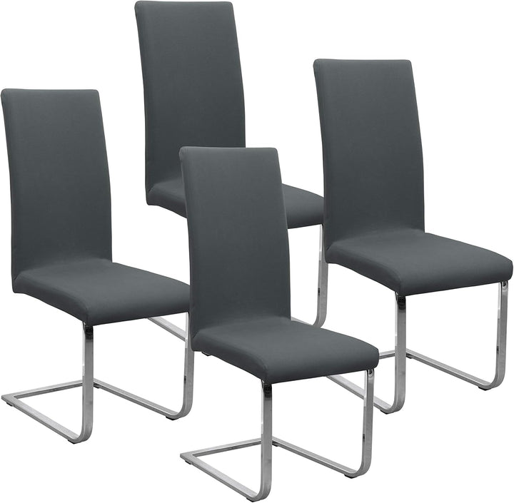 BEAUTEX 4er Set Jersey Stuhlhusse, elastische Stretch Husse Baumwolle Bi-Elastic, Farbe wählbar (Ant