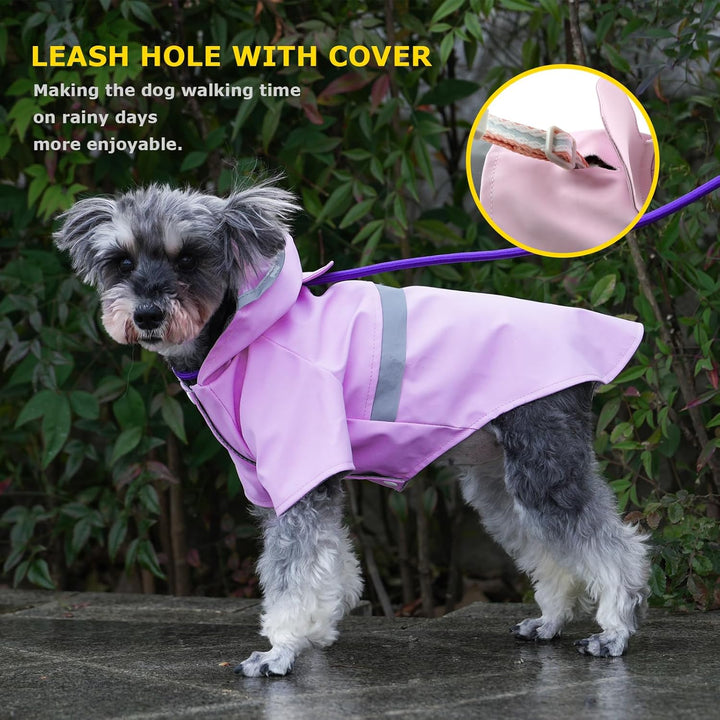 Hisprout Hund Regenmantel Atmungsaktive Leichte Haustier Regen Jacke wasserdichte Hundekleidung mit
