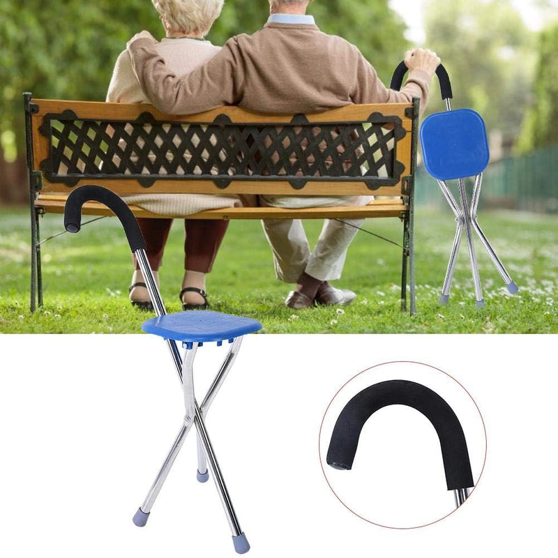 Walking Cane Stativhocker, klappbarer Edelstahl Verdickung älterer Walking Cane Verstellbarer Faltba