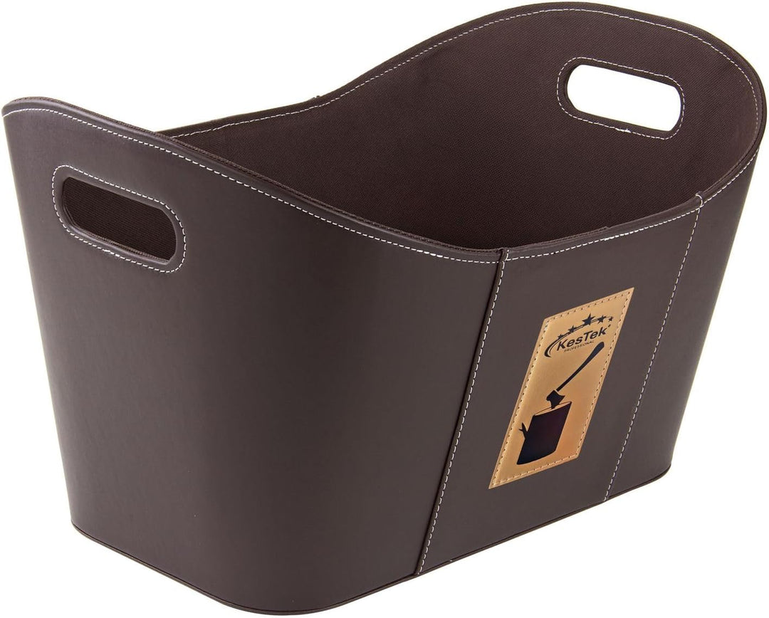 Holzkorb Tasche Korb Kaminholzkorb Brennholzkorb Feuerholzkorb Brennholzholztasche Kunstleder braun