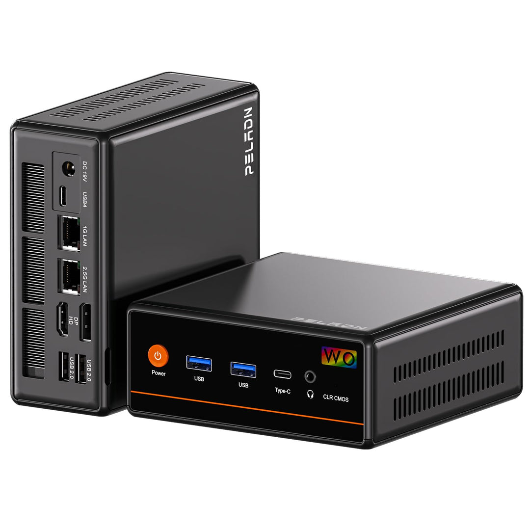 PELADN Mini PC Gaming, Ryzen 7640HS (Upgraded 6600H/ 6800H, up to 5.0GHz), 16GB DDR5 RAM 1TB SSD, Du