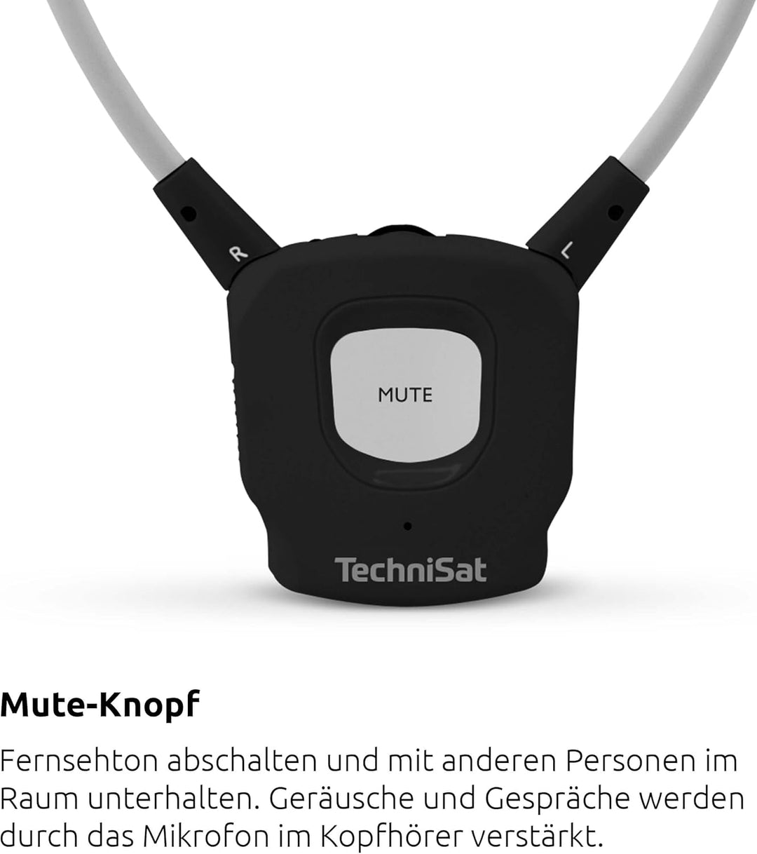 TechniSat STEREOMAN ISI 3 - kabelloser Stereo-Funkkopfhörer für Fernseher und Musikanlagen mit Docki