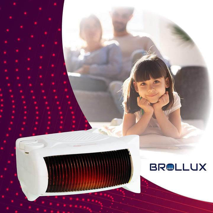 Brollux Elektroheizung 2000W FH2 weiss mobiles Heizgerät Thermoventilator Heizlüfter Elektroheizkörp