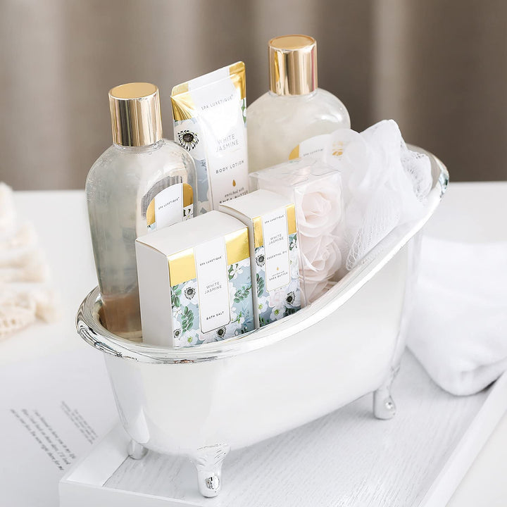 Geburtstagsgeschenke für Frauen-Spa Luxetique Spa-Geschenk-Set, 8pcs Jasmin Badeset mit ätherischem