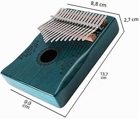 Musfunny Kalimba Daumenklavier 17 Schlüssel: Fingerklaviere Holz Mit Lehrmaterial Stimmhammer- Thumb