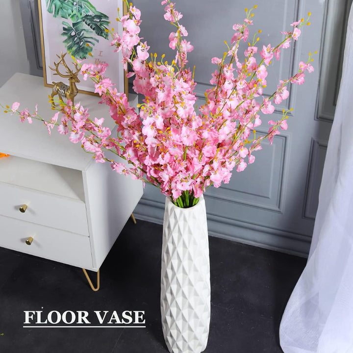 KSYGINXD Weisse Bodenvase, 45,7 cm hoch, dekorative Tischvase aus Keramik, für Wohnzimmer, stabiler