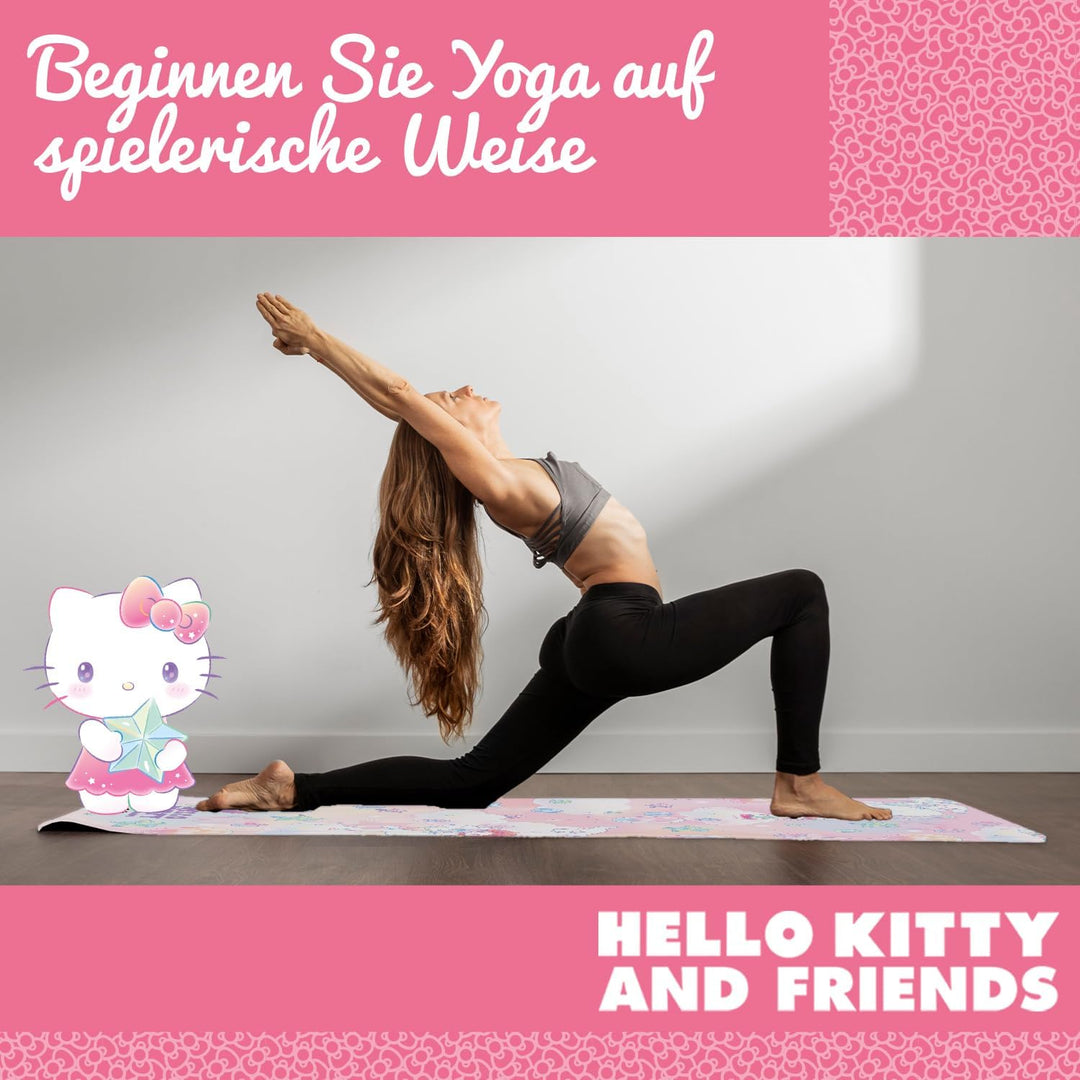 Hello Kitty Offiziell – Kinder Yoga- & Gymnastikmatte Hello Kitty (60 x 150 x 0,5 cm) – Sanrio Lizen