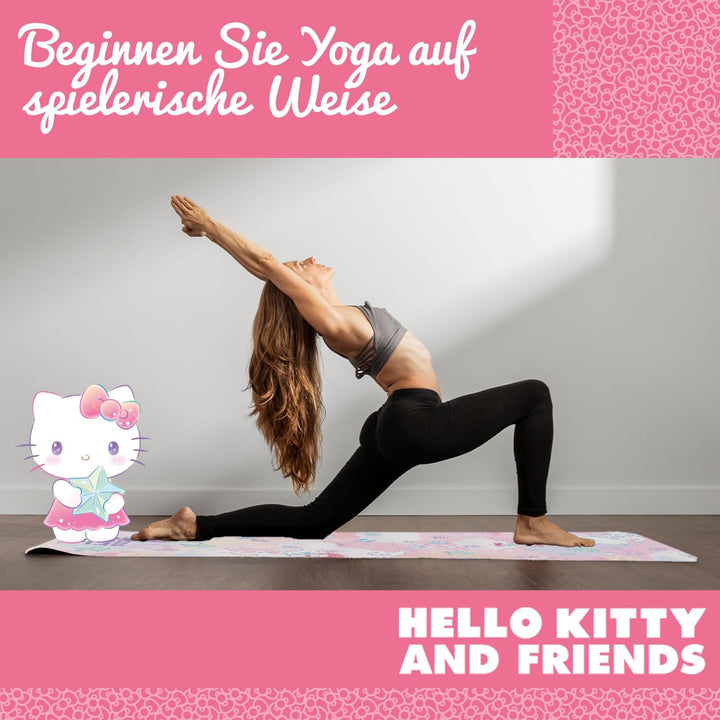 Hello Kitty Offiziell – Kinder Yoga- & Gymnastikmatte Hello Kitty (60 x 150 x 0,5 cm) – Sanrio Lizen