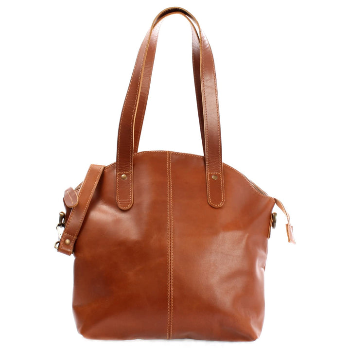 LECONI Shopper Schultertasche Damen Handtasche Ledertasche Natur Henkeltasche aus Leder Damentasche