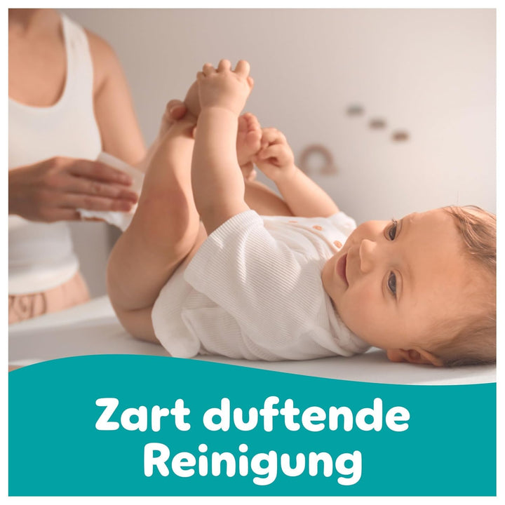 Pampers Fresh Clean Feuchttücher, 12 Packungen mit 80 Stück (960 Stück), zart duftende Reinigung auc