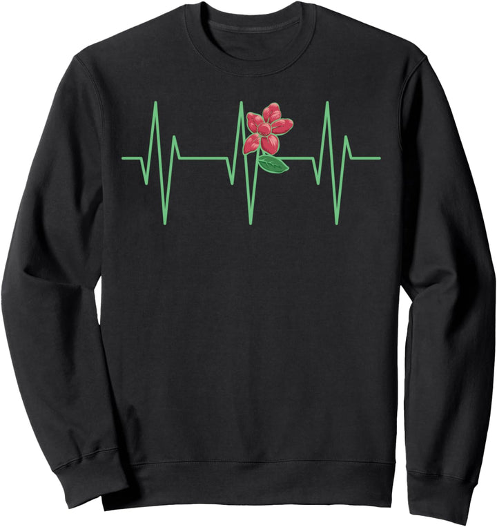 Plant Heartbeat Vegan Fan Animals Lover Friendly Dietary Sweatshirt