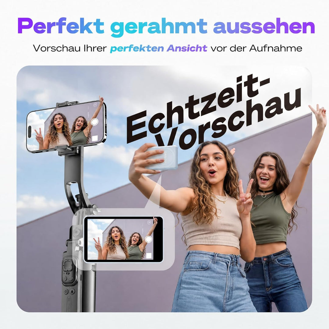 SYNCO XView Handy Selfie Monitor, Magnetischer Smartphone Vlog Bildschirm für iPhone & Android Rückk
