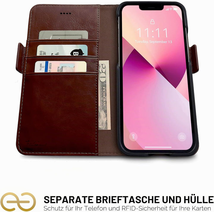 Dreem Fibonacci iPhone 13 Mini Brieftaschen-Etui / 2-in-1 stossfestes Etui und abnehmbares Folio aus