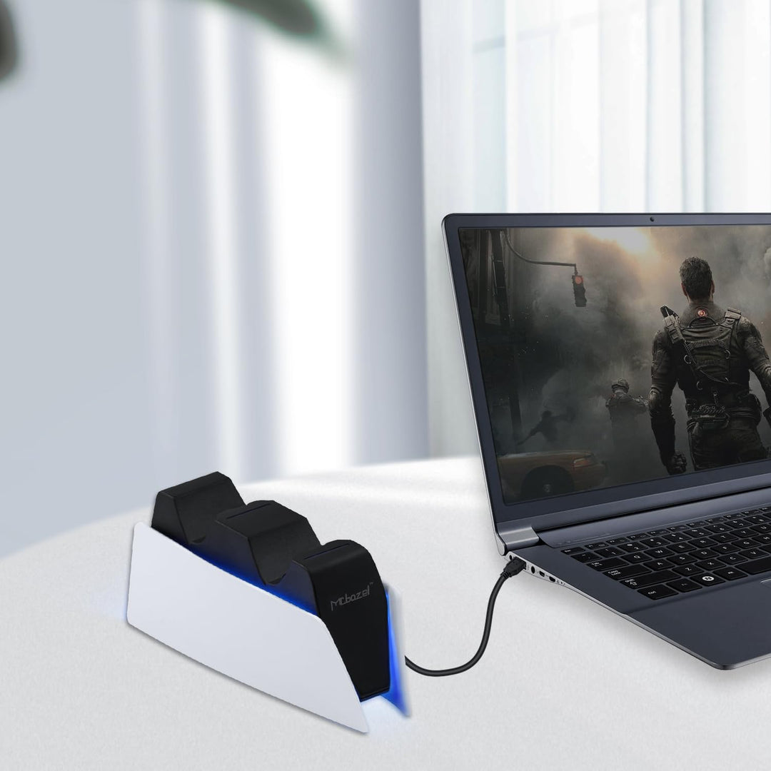 Mcbazel Ladestation PS5 Controller für PS5 Controller DualSense-Controller-Ladestation mit LED-Licht