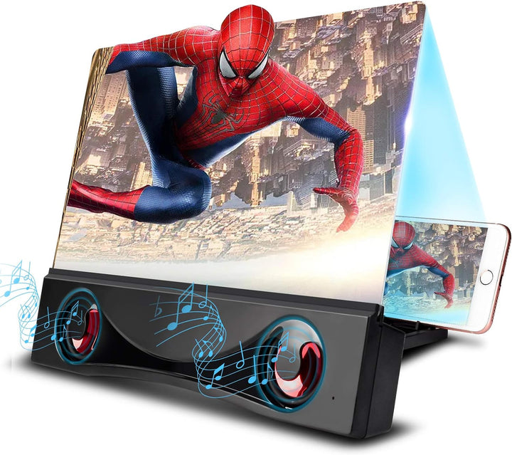 Newseego 12" Phone Screen Magnifier with Bluetooth Speaker,HD Anti-Blu-Ray Handy Bildschir Lupe mit