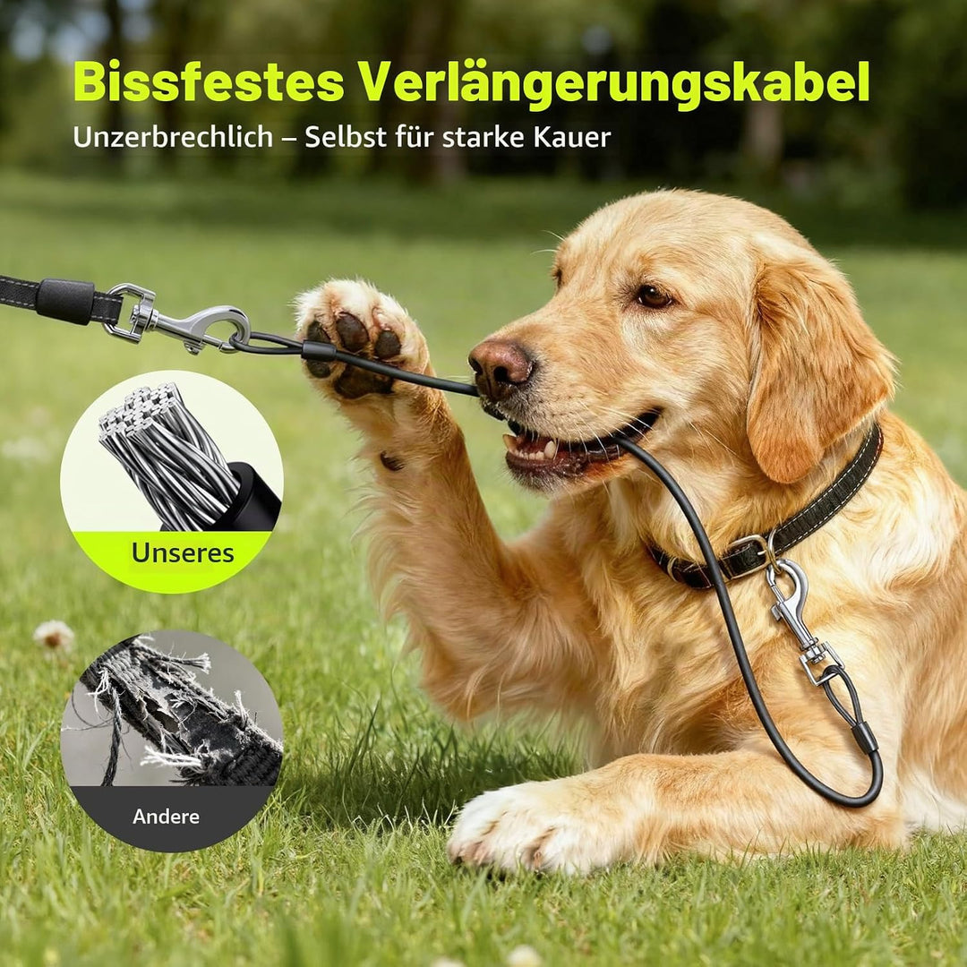 Pecute Hundeleine 5m, Verbesserte Kausichere Rollleine für Hunde, EIN-Knopf-Steuerung &amp; Verwicklungs